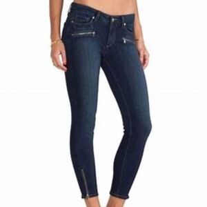 PAIGE Jane Zip Crop skinny denim jeans Dark wash Size 26
